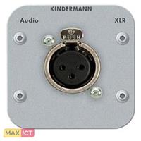 Kindermann - XLR female (3-pin) soldeer module (Full size plate)-54 x 54 mm