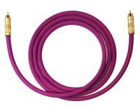 oehlbach Cinch Audio Anschlusskabel [1x Cinch-Stecker - 1x Cinch-Stecker] 5.00m Bordeaux vergoldete