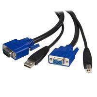 StarTech.com 2-in-1 USB KVM Kabel - Tastatur / Video / Mouse / USB Kabel