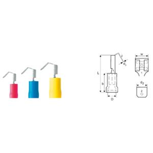 Weidmüller Flachsteckhülse mit Abzweig Steckbreite: 6.3mm Steckdicke: 0.8mm 180° Teili