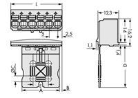 Wago Stiftgehäuse-Platine 2092 Polzahl Gesamt 2 Rastermaß: 5mm 200St.