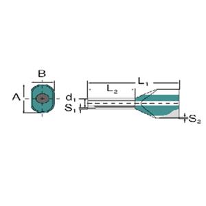 Weidmüller Zwillings-Aderendhülse 2 x 4mm² x 12mm Teilisoliert Grau 100St.