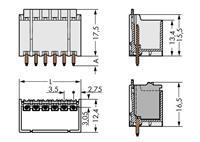 WAGO 2091-1402/200-000 Male behuizing-board 2091 Totaal aantal polen: 2 Rastermaat: 3.50 mm 200 stuk(s)