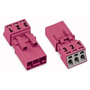 WAGO 890-233 Netz-Steckverbinder WINSTA MINI Stecker, gerade Gesamtpolzahl: 3 16A Weiß 50St.