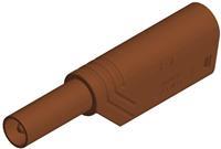 skshirschmann LAS S G Sicherheits-Lamellenstecker Stecker, gerade Stift-Ø: 4mm Braun 1St.
