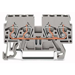 WAGO 870-835 Doorgangsklem 5 mm Spanveer Zwart 100 stuk(s)