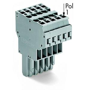 WAGO 769-129 Female connector 5 mm Veerklem Toewijzing: L Grijs 10 stuk(s)