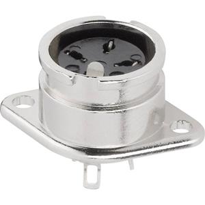 bklelectronic BKL Electronic 0202015 DIN-connector Flensbus, contacten recht Aantal polen: 3 Zilver 1 stuk(s)