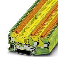 phoenixcontact QTC 2,5-TWIN-PE Durchgangsreihenklemme Polzahl: 3 0.5mm² 2.5mm² Grün, Gel