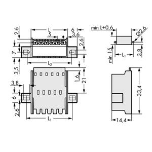 WAGO 2092-1635/024-000 Doorvoerconnector, male 50 stuk(s)