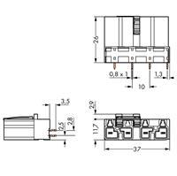 Wago Netz-Steckverbinder WINSTA MIDI Serie (Netzsteckverbinder) WINSTA MIDI Stecker, Einbau vertikal