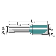 Weidmüller H10,0/22 EB (100 Stück) - Cable end sleeve 10mm² insulated H10,0/22 EB