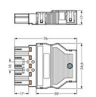 770-115 - Connector plug-in installation 5x4mm² 770-115