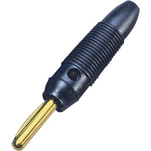 BKL Electronic Bananenstecker Stecker, gerade Stift-Ø: 4mm Schwarz 1St.
