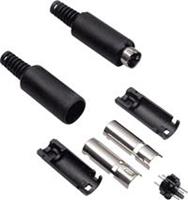 BKL Electronic 0204004 Miniatuur-DIN-connector Stekker, recht Aantal polen: 6 Zwart 1 stuk(s)