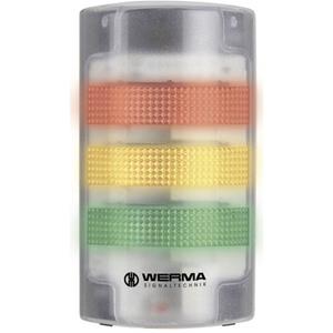 WERMA Kombi-Signalgeber LED Weiß Dauerlicht, Blinklicht 230 V/AC 85 dB