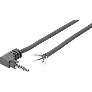 BKL Electronic - 1101084 Jackplug 3.5 mm Stekker, haaks Aantal polen: 4 Stereo Zwart 1 stuks