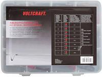 Voltcraft 93038c195 Set krokodillenklemmen Zwart, Rood 42 stuks