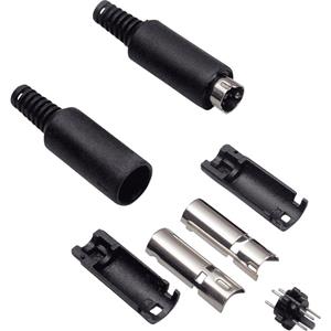 bklelectronic BKL Electronic 0204006 Miniatuur-DIN-connector Stekker, recht Aantal polen: 8 Zwart 1 stuk(s)