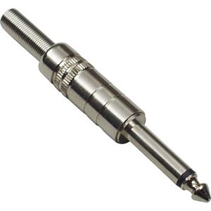 bklelectronic BKL Electronic 1107008 Jackplug 6.35 mm Stekker, recht Aantal polen: 2 Mono Zilver 1 stuk(s)
