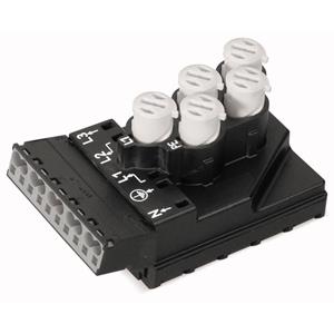 WAGO Aansluitmodule [Ronde kabel - Lintkabel] Totaal aantal polen: 5 Zwart 10 stuk(s)