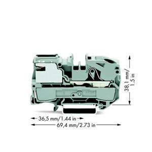 WAGO 2016-7111 Potentiaalklem 12 mm Spanveer Grijs 25 stuk(s)