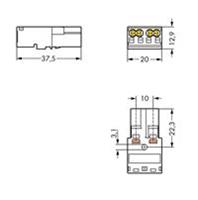 Wago Netz-Steckverbinder WINSTA MIDI Serie (Netzsteckverbinder) WINSTA MIDI Stecker, gerade Gesamtpo