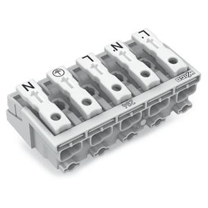 WAGO 294-4035 Netaansluitingsklem Flexibel: - Massief: 0.5-1.5 mm² Aantal polen: 5 250 stuk(s) Wit