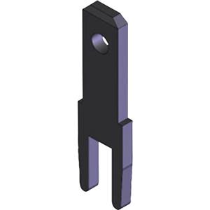 Vogt AG Verbindungstechnik 3785c08.68 Plug-tong Insteekbreedte: 2.8 mm Insteekdikte: 0.8 mm 180 ° Ongeïsoleerd Metaal 100 stuk(s)