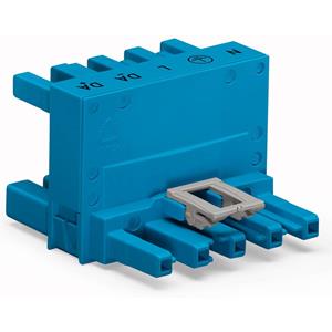 Wago Netz-H-Verteiler Netz-Stecker - Netz-Buchse, Netz-Buchse Gesamtpolzahl: 5 Blau 25St.