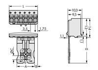 Wago Stiftgehäuse-Platine 2091 Polzahl Gesamt 5 Rastermaß: 3.50mm 50St.