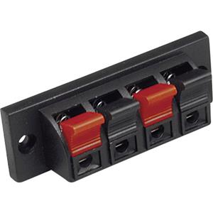 bklelectronic BKL Electronic 0205026 Luidsprekerconnector Bus, inbouw verticaal Aantal polen: 4 Zwart 1 stuk(s)