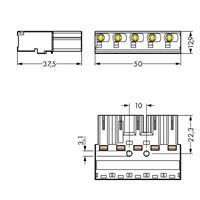 Wago Netz-Steckverbinder WINSTA MIDI Serie (Netzsteckverbinder) WINSTA MIDI Stecker, gerade Gesamtpo