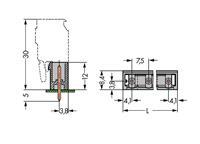 WAGO 231-267/001-000 Male behuizing-board 231 Totaal aantal polen: 7 Rastermaat: 7.50 mm 50 stuk(s)