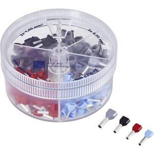 Vogt AG Verbindungstechnik 737060 Assortiment dubbele adereindhulzen 0.75 mm² - 2.50 mm² Grijs, Rood, Zwart, Blauw 200 stuk(s)