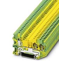 phoenixcontact STU 2,5-TWIN-PE Durchgangsreihenklemme Polzahl: 3 0.08mm² 2.5mm² Grün, Ge