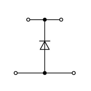 WAGO 870-540/281-410 Diodeklem 2-etages 5 mm Spanveer Toewijzing: L Grijs 50 stuk(s)