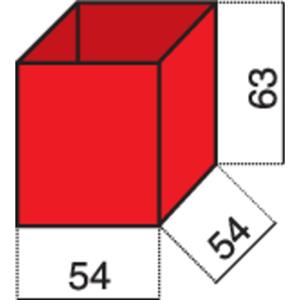 Hünersdorff Assortimentskoffer-inzet (l x b x h) 54 x 54 x 63 mm Aantal vakken: 1 1 stuk(s)