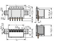 Wago Stiftgehäuse-Platine 2091 Polzahl Gesamt 2 Rastermaß: 3.50mm 200St.