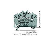 Wago 2002-6301 - Feed-through terminal block 5,2mm 24A 2002-6301