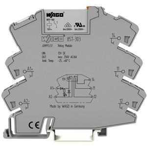 Wago 857-304 Relaismodule Nominale spanning: 24 V/DC Schakelstroom (max.): 6 A 1x wisselcontact 1 stuk(s)