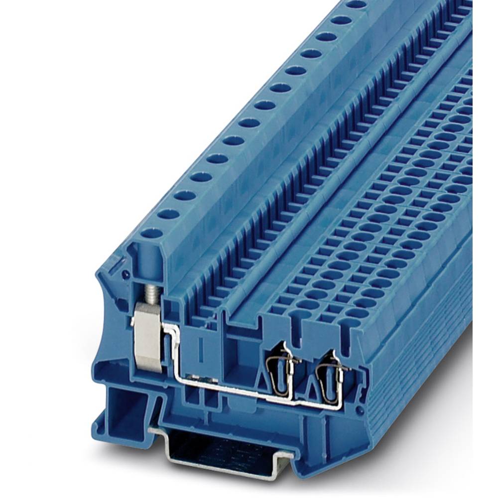 phoenixcontact STU 10/ 4X2,5 BU Durchgangsreihenklemme Polzahl: 5 0.5mm² 16mm² Blau 50St.