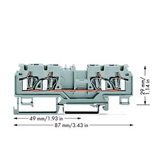 WAGO 880-831/999-940 Doorgangsklem 5 mm Veerklem Toewijzing: L Grijs 50 stuk(s)