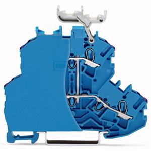 WAGO 2002-2209/099-000 Doorgangsklem 2-etages 6.20 mm Veerklem Toewijzing: N Blauw 50 stuk(s)