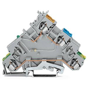 WAGO 280-574/281-483 Initiatorklem 5 mm Spanveer Toewijzing: L Grijs 10 stuk(s)