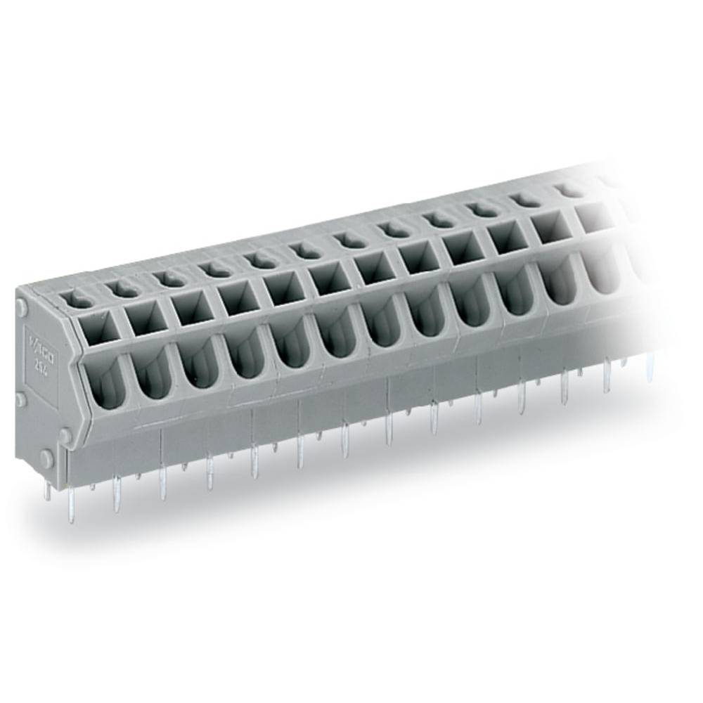WAGO 254-456 Federkraftklemmblock 1.50mm² Polzahl (num) 6 Grau 140St.
