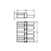 Wago Netz-Zwischenkupplung Netz-Stecker - Netz-Buchse Gesamtpolzahl: 5 Schwarz 100St.