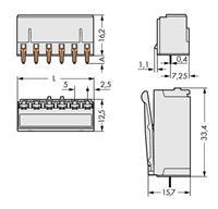 WAGO 2092-1303 Female behuizing (board) 2092 Totaal aantal polen: 3 Rastermaat: 5 mm Inhoud: 200 stuk(s)