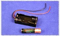 hammondelectronics Batteriehalter 2 x AAA Kunststoff Schwarz 1St.
