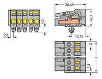 WAGO Buchsengehäuse-Kabel 231 Polzahl Gesamt 11 Rastermaß: 5mm 231-111/008-000 25St.